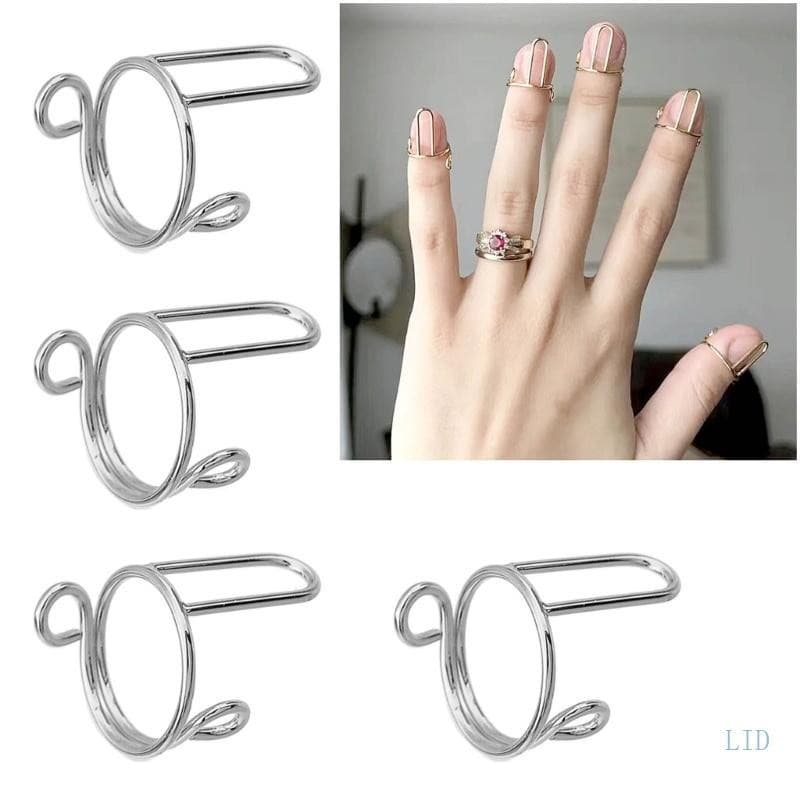 Crescent2 Conjunto 10 Anéis Unhas Abertos Cobre Para Jóias