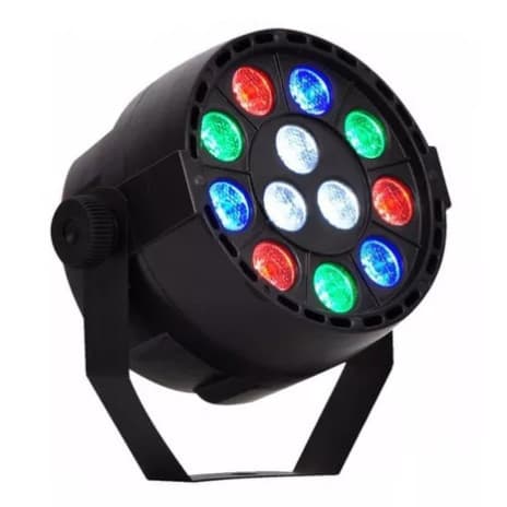 LUZ para festa Mini Refletor Canhão Par 12 Leds Strobo Dmx Efeito Rgbw