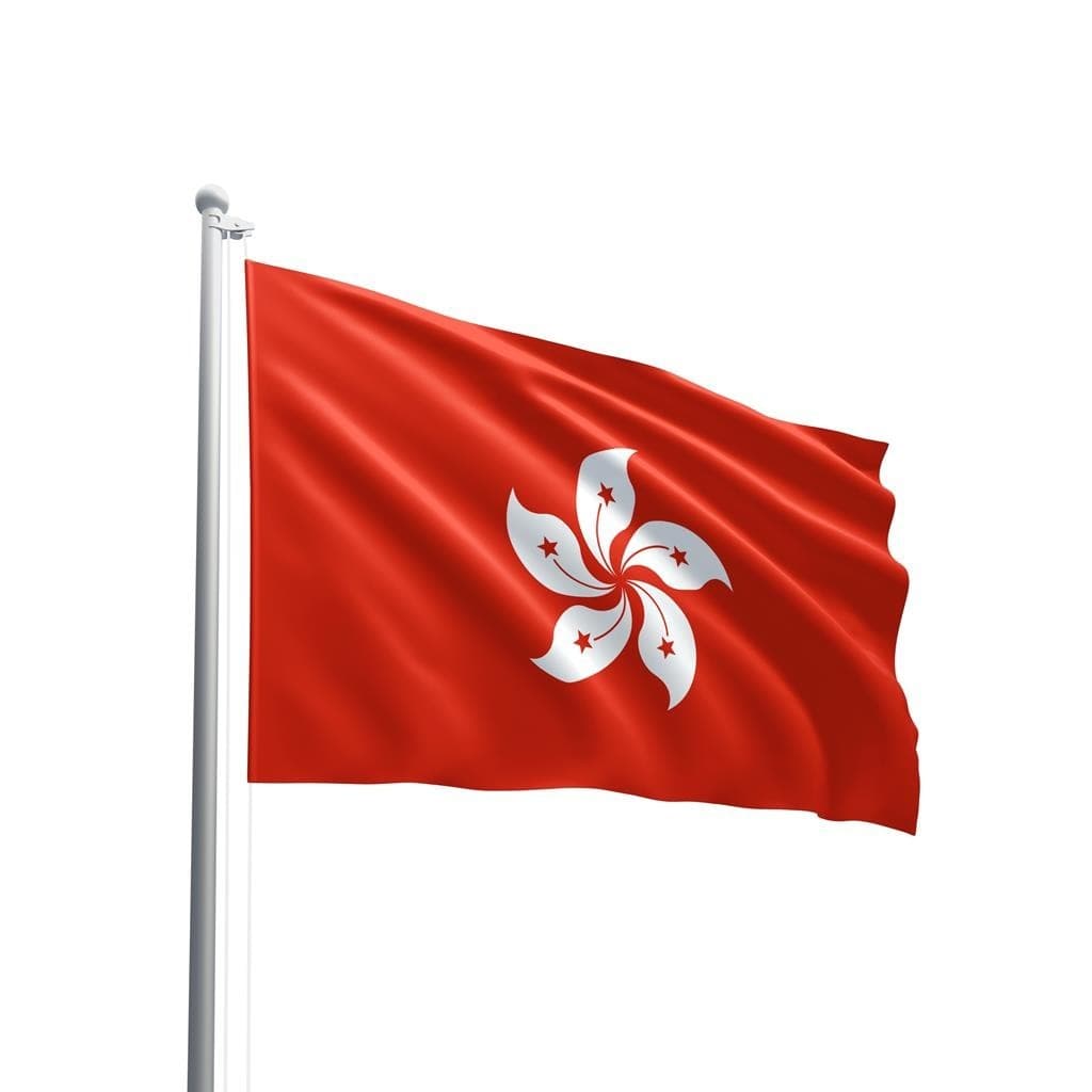 Bandeira De Hong Kong 140x80cm Em Oxford 100% Poliéster - Qualidade Premium