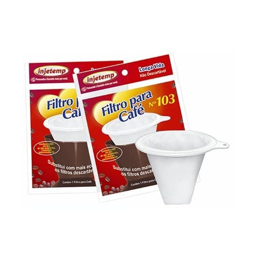 2x Filtro Longa Vida Para Cafe Tam. 103 Permanente Nylon