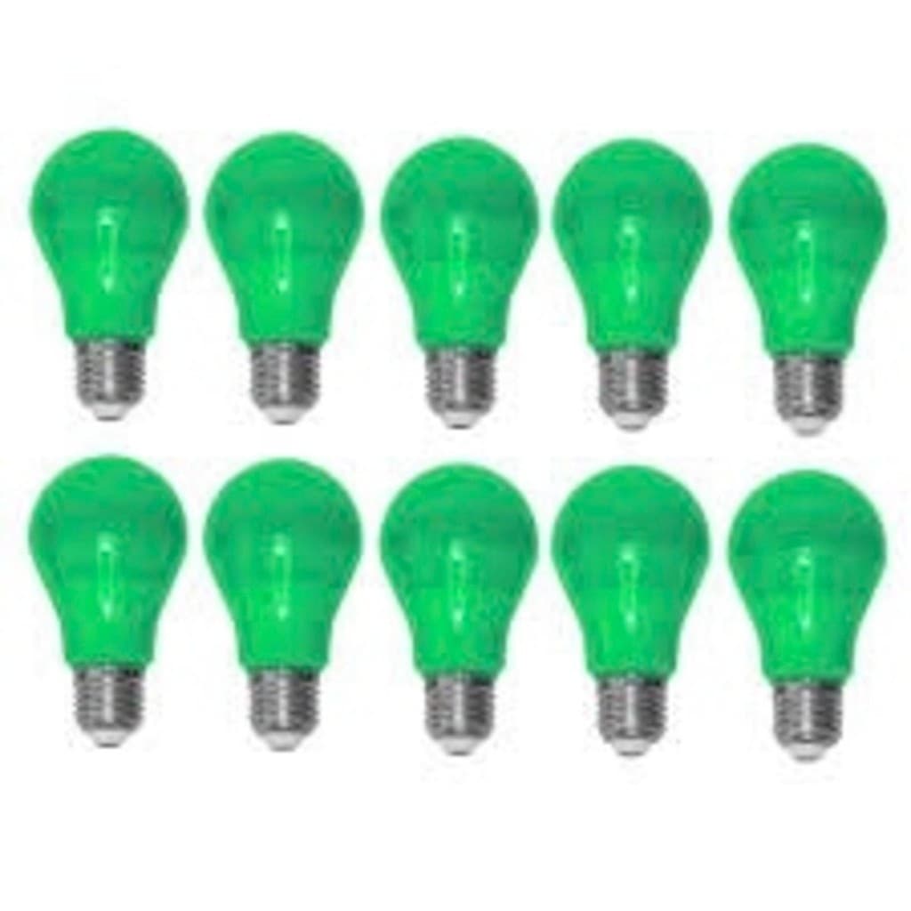 KIT 10 LÂMPADAS BULBO 7W VERDE BIVOLT