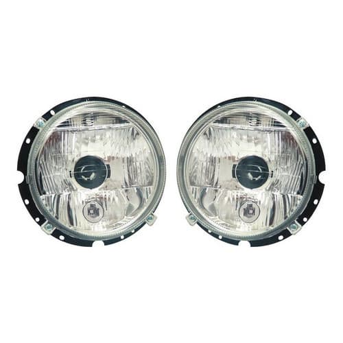 Par Farol Fusca 76 Até O Ano De 89 C/ Lente Raiada De Vidro