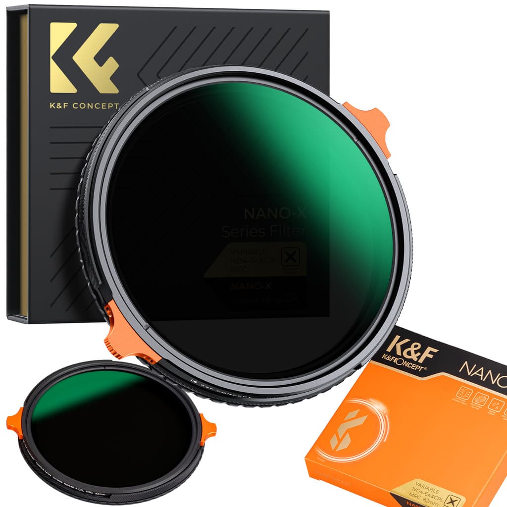 K&F Filtro Lente ND 67mm ND4-ND64 Polarizador CPL Nano-Xcel