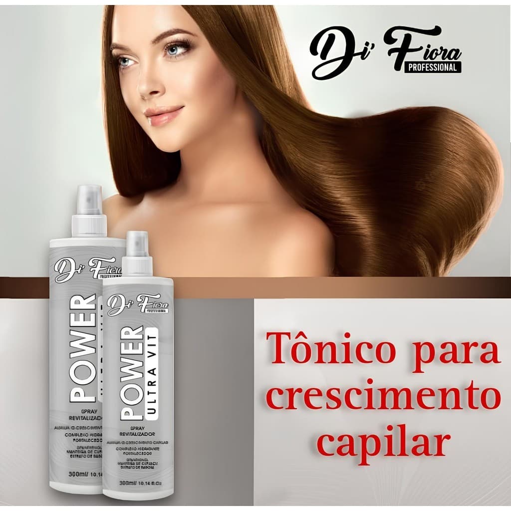 Tônico Capilar Ultra Vit Di Fiora – Minoxi - Crescimento Acelerado, Fios Fortes e Menos Queda!