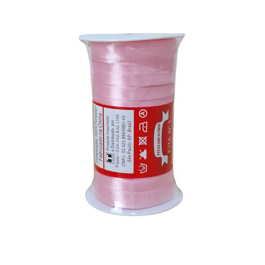 Fita de Cetim Trader Premium 07mm N°1 com 100 Metros - Diversas Cores