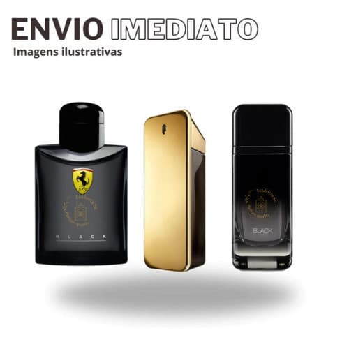 Kit 3 REFIL PERFUME UNISSEX 100ML FRAGANCIA   - ENVIO IMEDIATO