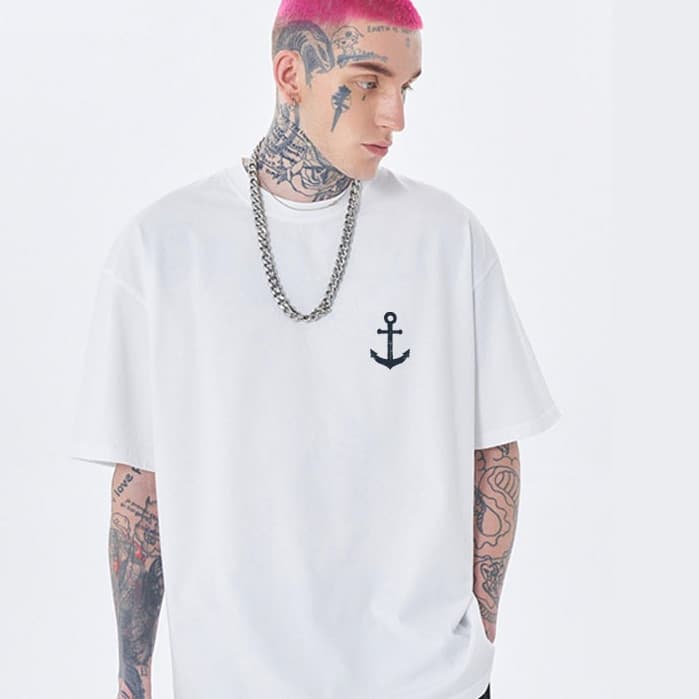 Camiseta Oversized Street Europa e Estados Unidos Estampada Casual Atemporal Moderna Confortável