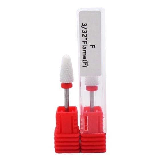 Broca Cerâmica Flame Manicure Unhas Gel Acrigel Fibra