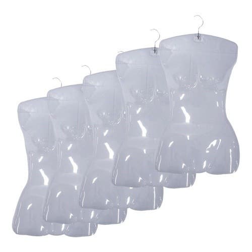 kit 5 - Busto Feminino em PVC - Destaque suas peças de vestuário com elegância