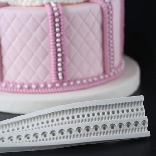 Molde De Silicone Cordão Duplo Para Confeitaria E Biscuit