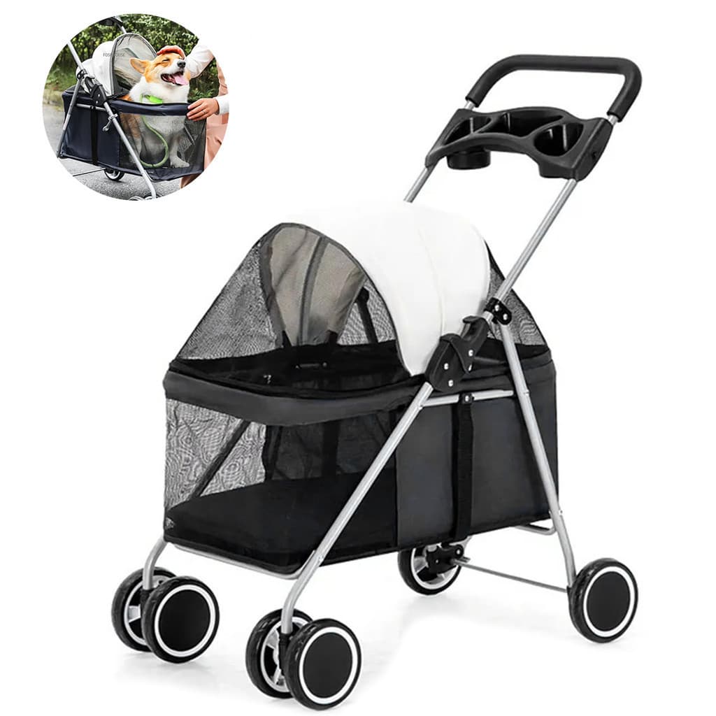 Carrinho pet transporte cachorro passeio cães gatos shopping