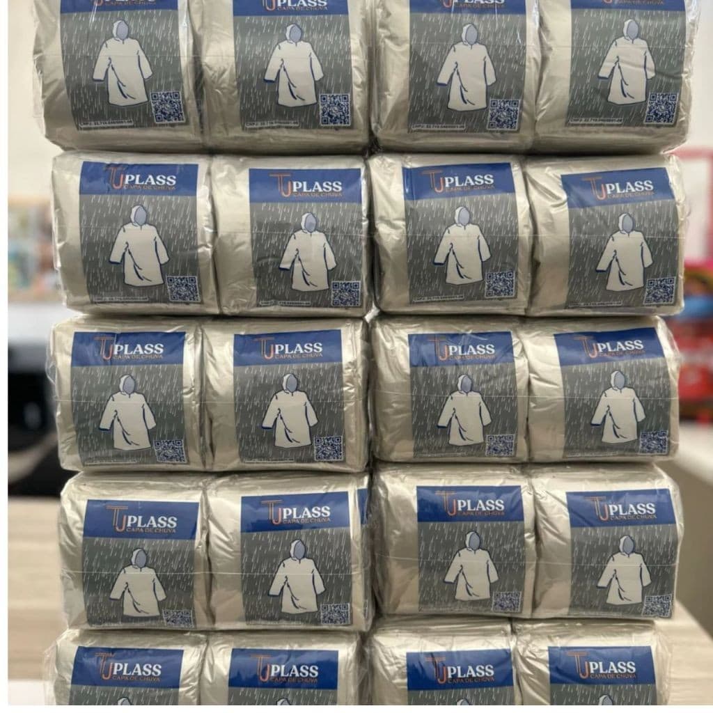 Kit 5 / 10 Capas De Chuva Descartáveis Transparente