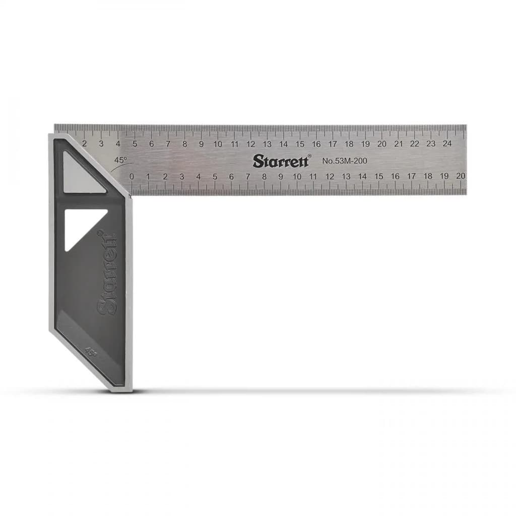 Esquadro Starrett 10" 250mm Alumínio Carpinteiro Profissional Precisão 90° Resistência