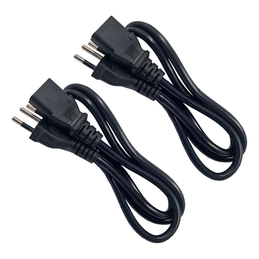 Cabo De Força Tripolar Bivolt para Fonte CPU TV Monitor Computador e Eletrônicos