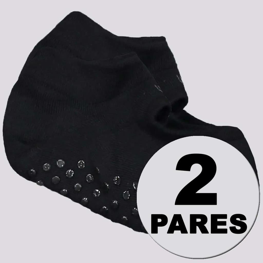Kit Meia Lupo Performance Sapatilha Pilates 2 Pares Feminina Preta