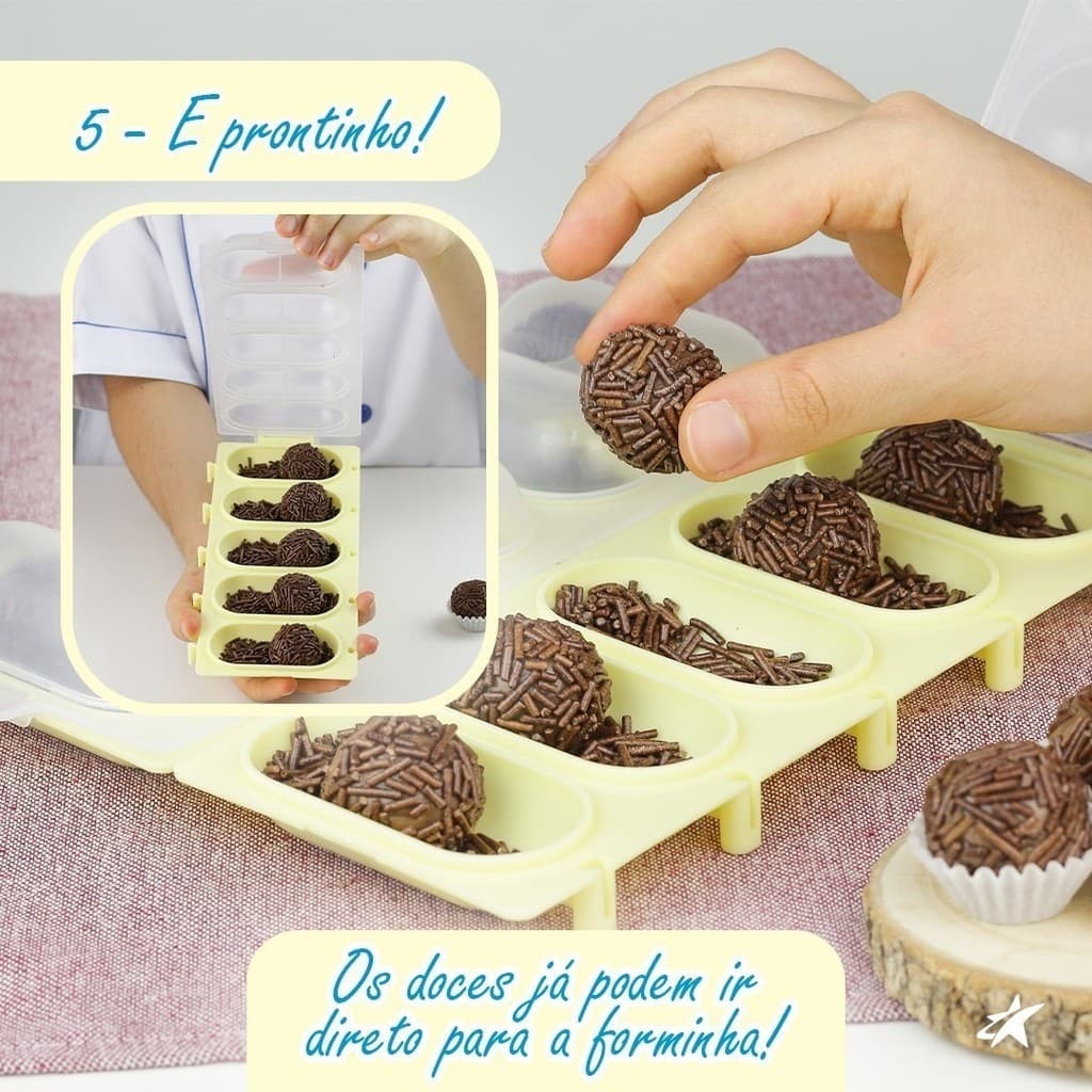 CHOCALHO PARA CONFEITOS ROSA 5 CAVIDADES (BLUE STAR)