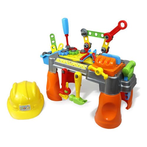 Kit De Ferramentas Bancada C Capacete Brinquedo Menino Kids