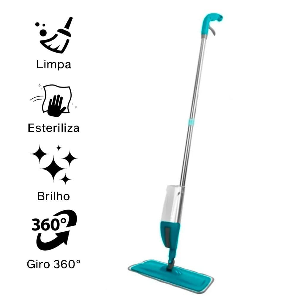 Rodo Mop Spray Microfibra Para Limpeza Reservatório Água Rodo Esfregão Borrifador Limpa GA-126 PRONTOENTREGA