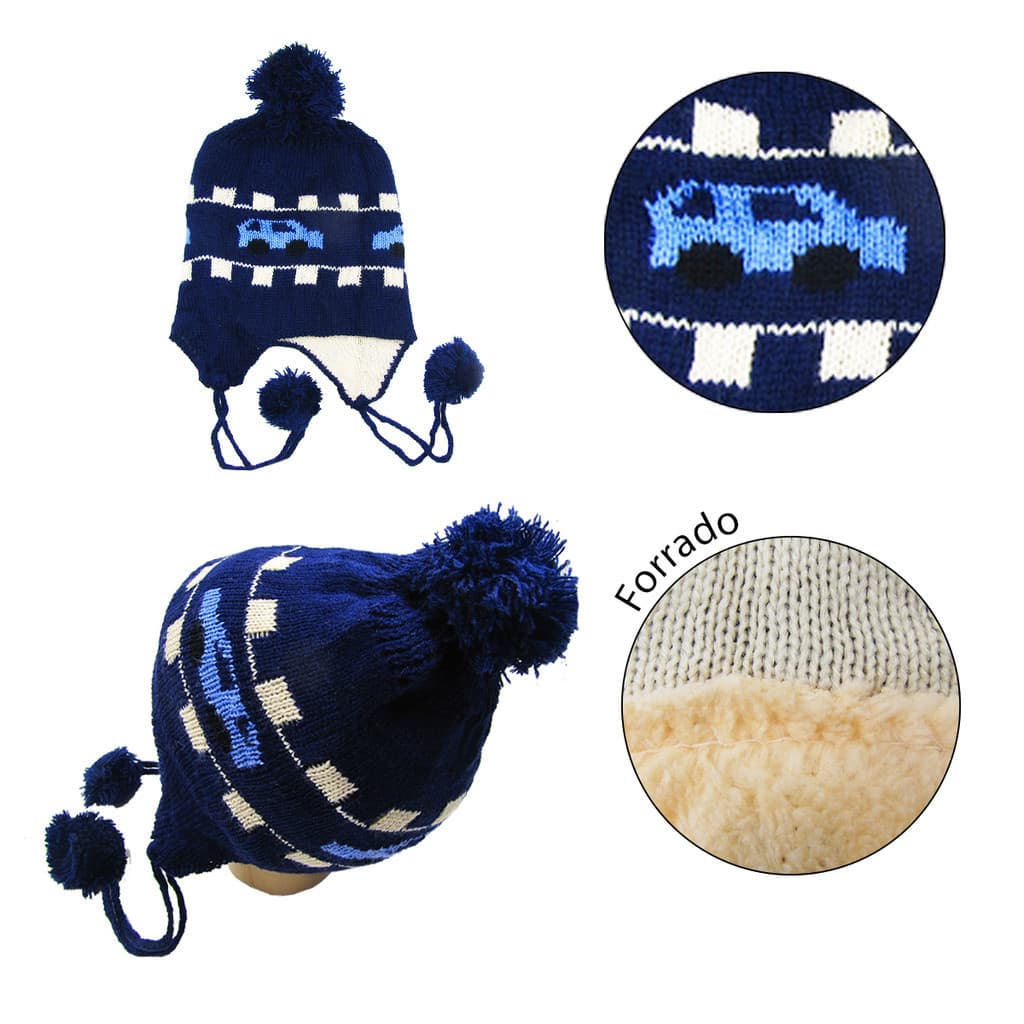 Gorro Peruano Chaves Orelha Touca Infantil Juvenil