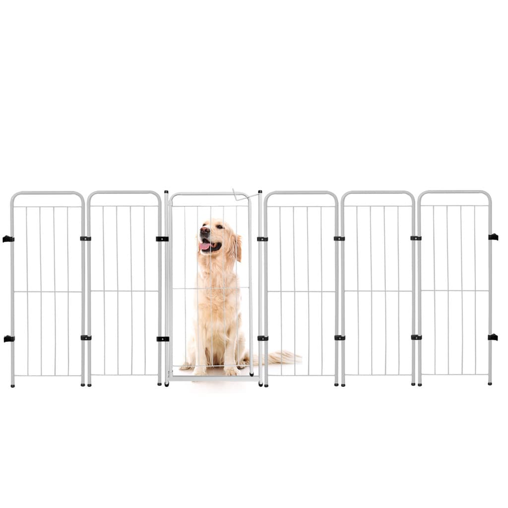 Cercado Cachorro Caes Grande Portao + 5 Modulos 233x98cm