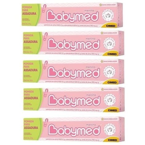 Kit 5 Pomada De Assaduras Rosa 45g - BabyMed