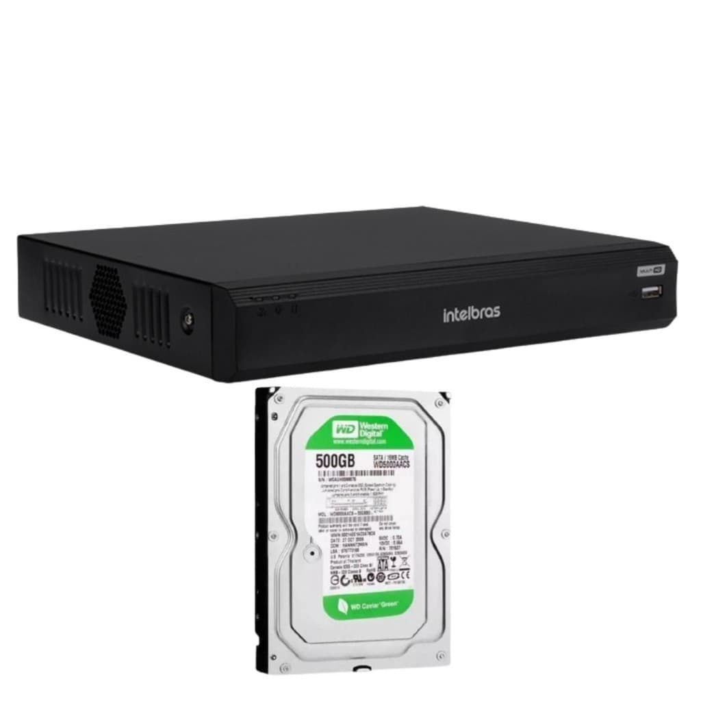 Dvr 8 Canais Inteligencia Artificial Imhdx 3108 Intelbras 500GB