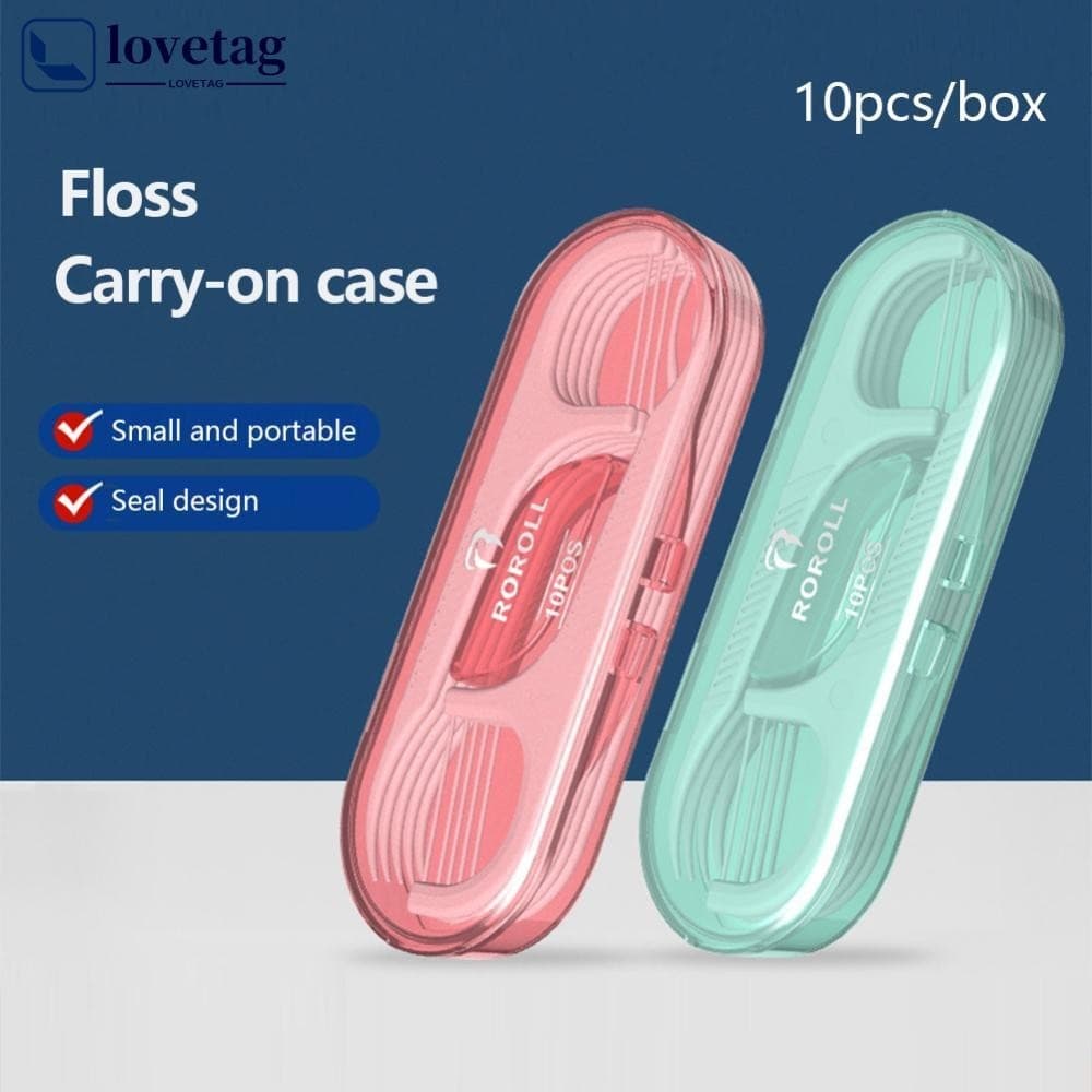 LOVETAG 10pcs/Box Fio Dental Descartável Portátil À Prova D'água De Poeira Caixa De Selada Limpeza O3T7