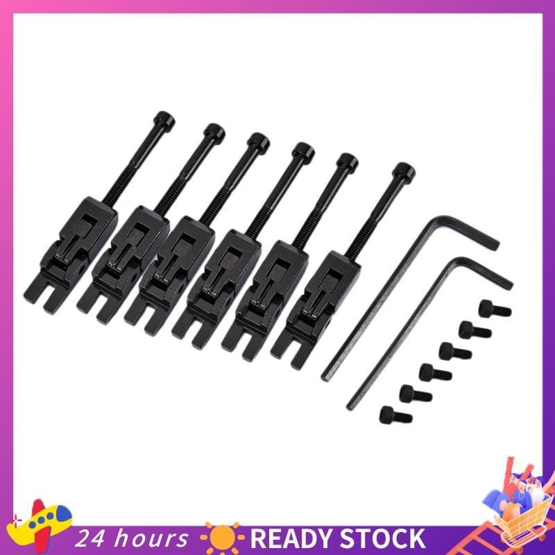 6Pcs Selas De Cordas Fechadas De Guitarra Metálica Para Peças De Ponte Tremolo Floyd-Rose