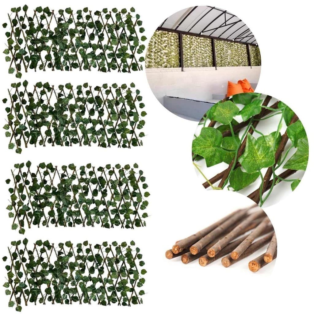 Kit 4 Treliça Gradil Hera Cerca Painel Madeira 2 mts x 30 cm