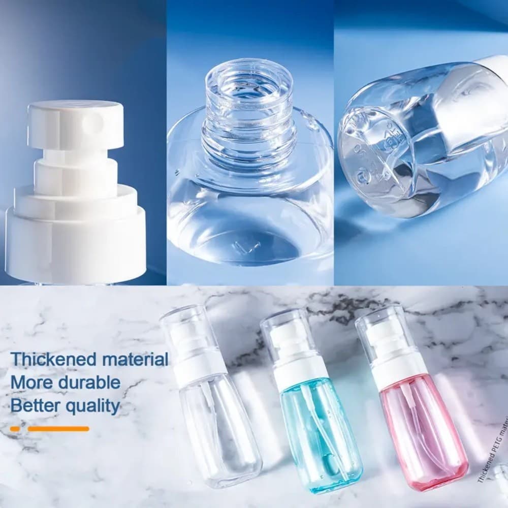 Garrafa Pequena Do Pulverizador De 30/60/100ML , Garrafas Plásticas Recarregáveis Cabelo Da Névoa Fina Cosmético Líquido