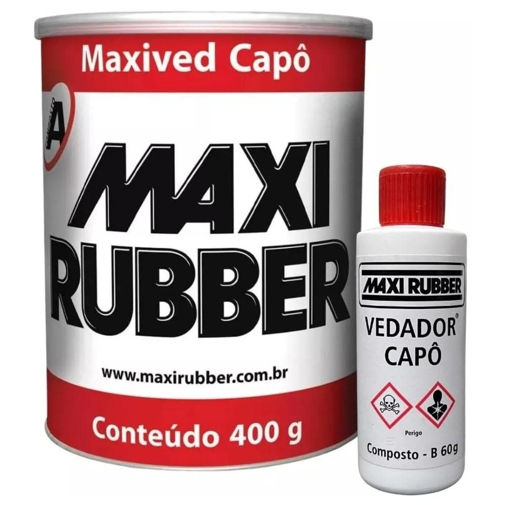 Adesivo KPO Maxived Capô 400g Cinza com Catalisador Maxi Rubber