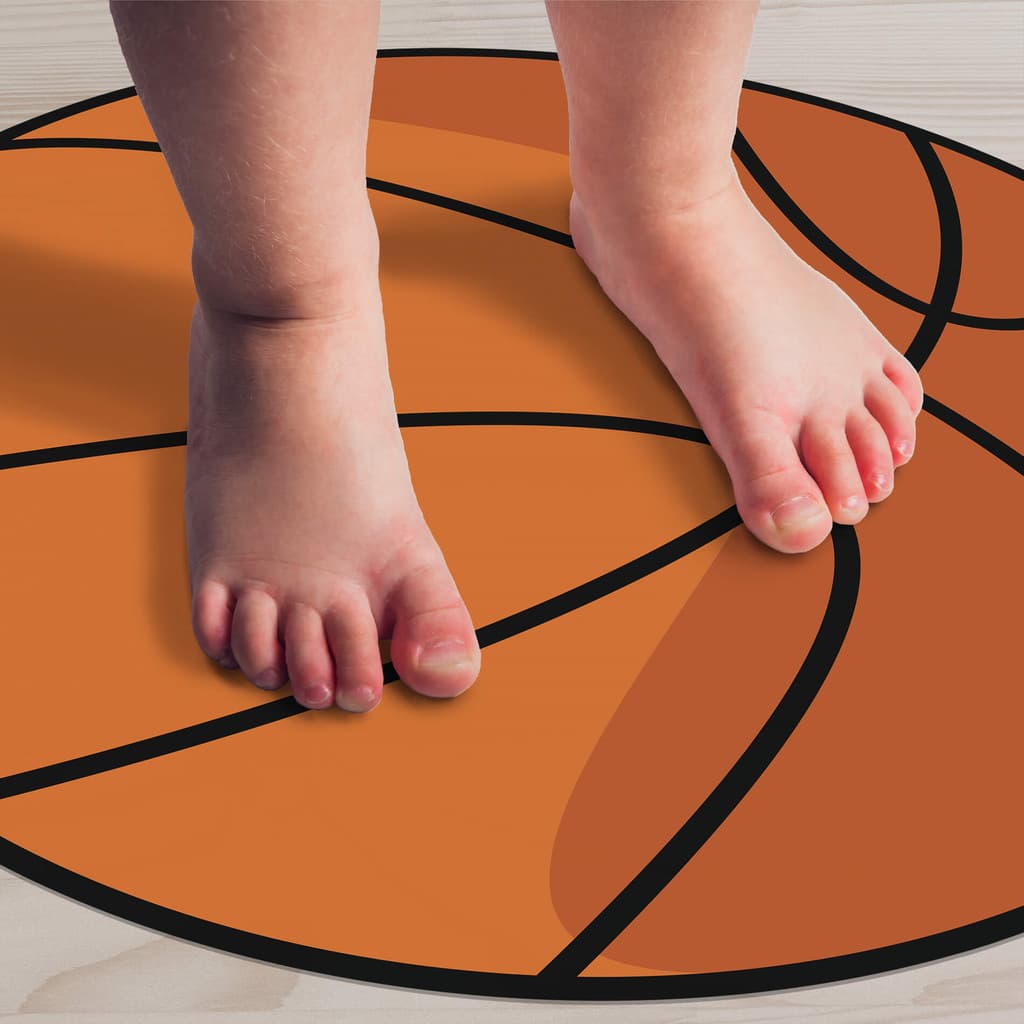 Adesivo Antiderrapante Banheiro Bola de Basquete 46x46cm