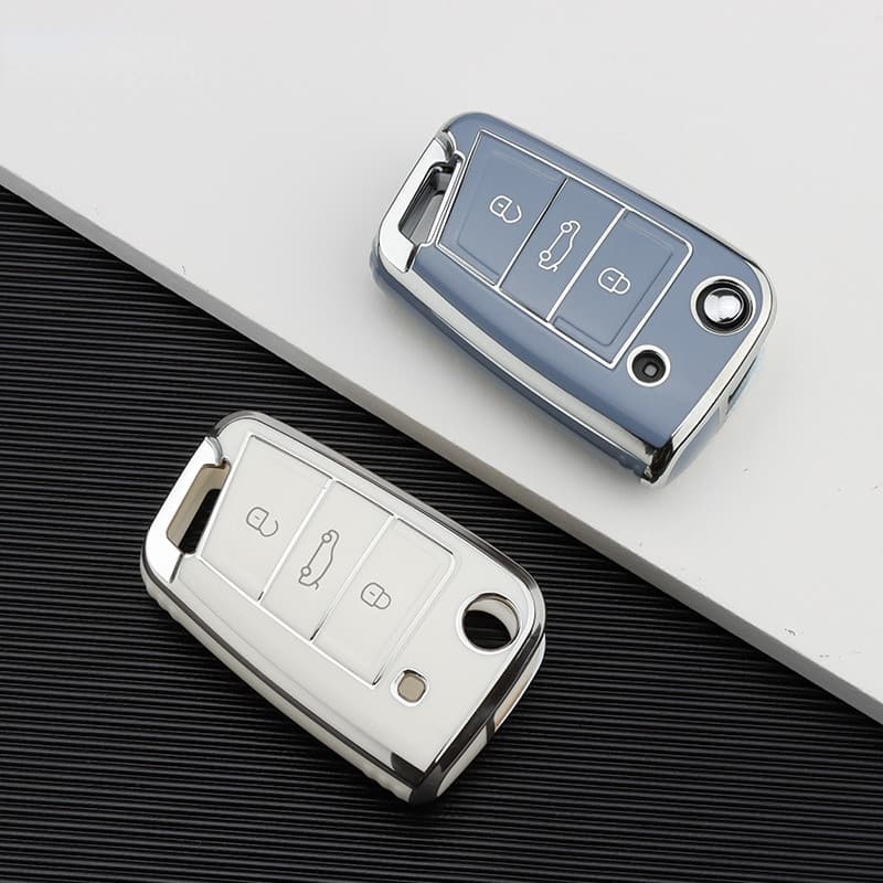 Capa Completa Para Chave De Carro TPU Fashion Fob VW Volkswagen Golf 7 MK7 Tiguan MK2 SEAT Ateca Leon FR 2 Ibiza