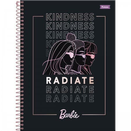 CADERNO CAPA DURA BARBIE TEEN 80 FLS