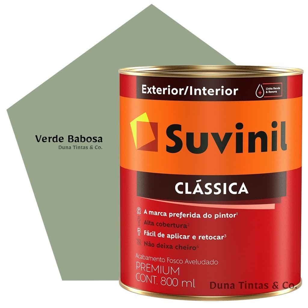 Tinta Suvinil Clássica Paredes e Tetos 800ml Verde Babosa