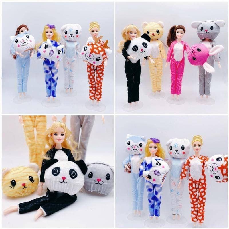 Boneca surpresa para bebê de 30 cm, série fofa de moda para animais de estimação
