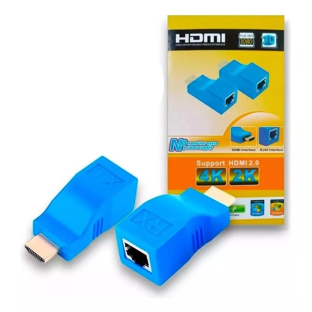 Extensor Hdmi Lotus 30 Metros Via 1 Cabo De Rede