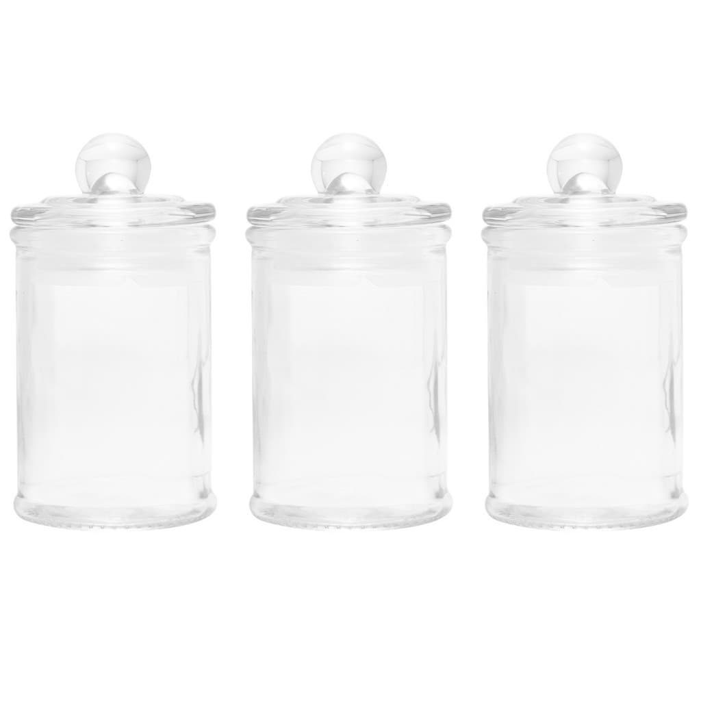 Jogo 3 Potes De Vidro Herméticos Redondo 150ml Arena Lyor