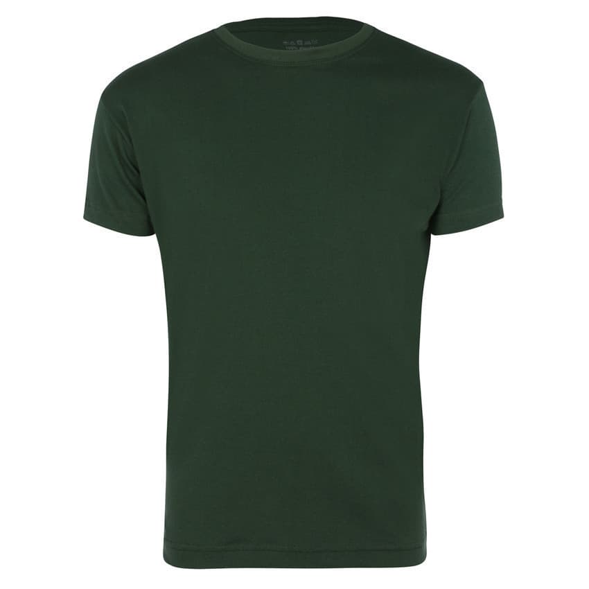 Camiseta Camisa Masculina Básica Algodão 30.1 No Atacado  Verde Para Uniforme e Dia Dia.