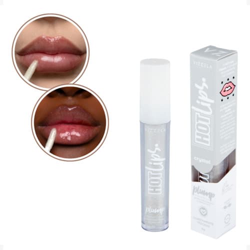 Brilho labial com Glitter Hot Lips Crystal Vizzela