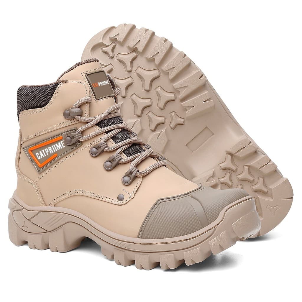 Bota Botina Segurança/Trabalho Catpriime Adventure Unissex com C.A Aprovado em Couro Biqueira NL233