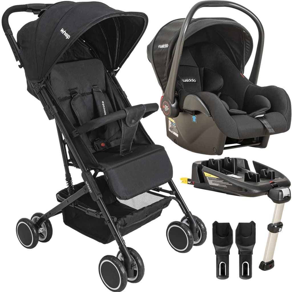 Carro de Bebe Bebe Conforto Base ISOFIX Kiddo Mascote Preto