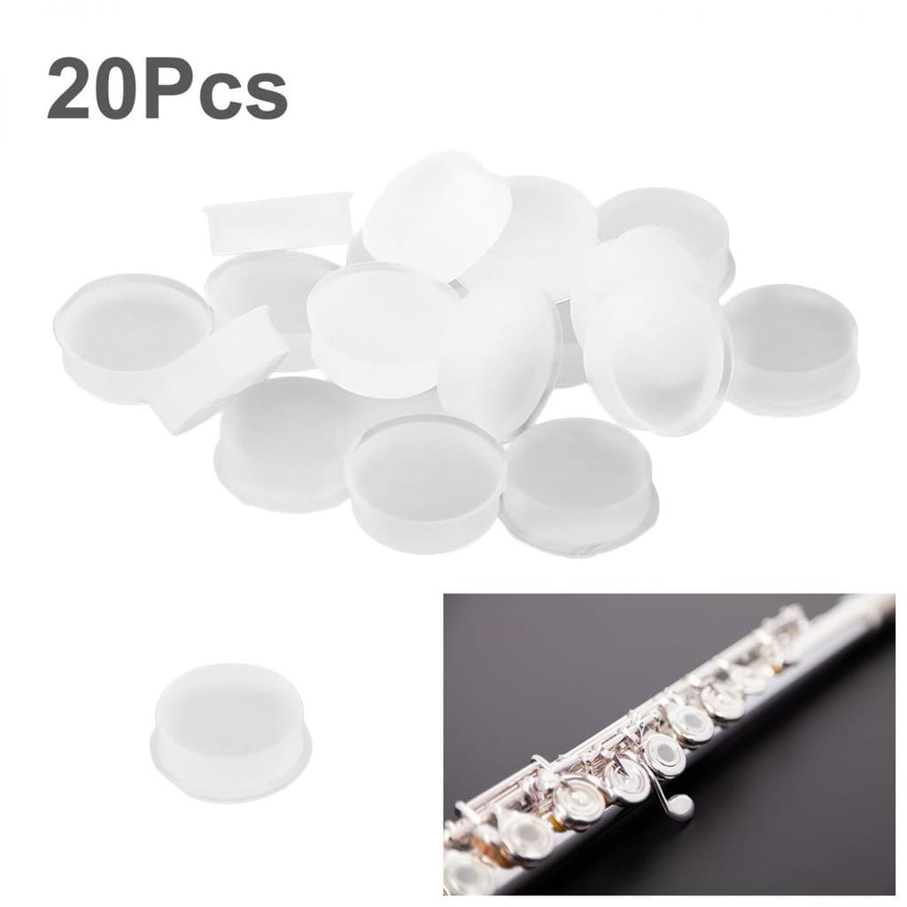 Tampões De Furo Aberto Para Flauta-20 Unid . Tampa De Silicone Macia Peças De Reparo De