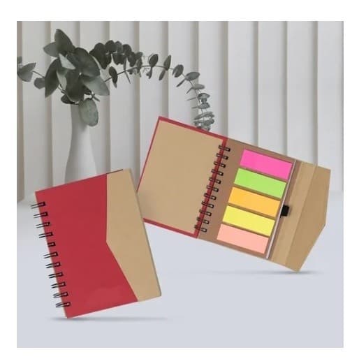 Bloco Caderno De Anotações Com Autoadesivos 13,5x16 + Presente 1 Caneta