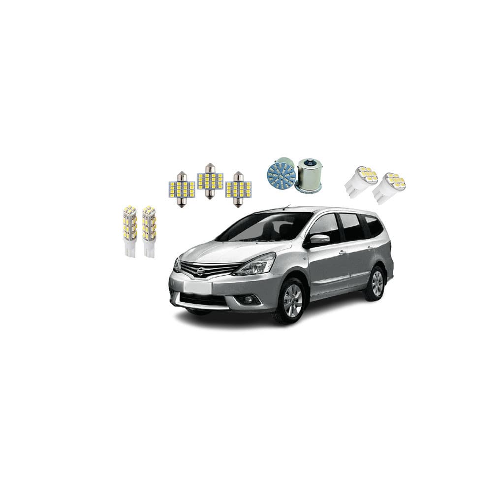 Kit de Lâmpadas Internas Nissan Livina 2007 2008 2009 2010 2011 2012 2013 2014