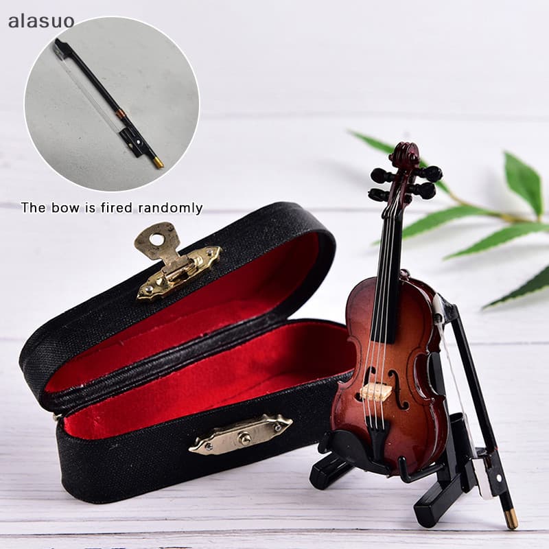 [alasuo] Modelo De Instrumento Musical Em Miniatura Para Violino Com Suporte E Estojo [BR]