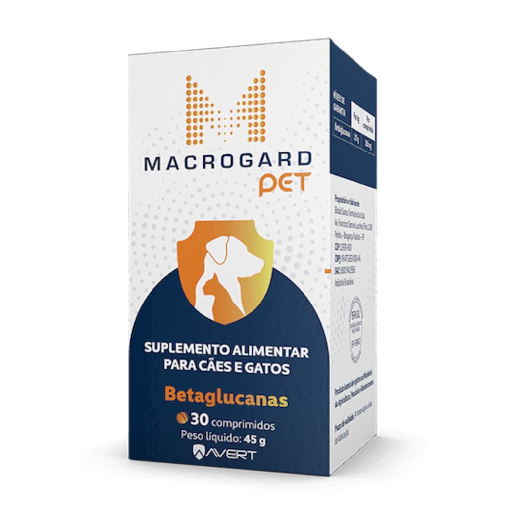 Macrogard Pet Suplemento para Cães Gatos 45g 30 comprimidos