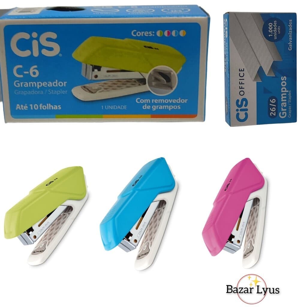 Grampeador Mini C-6 + 1000 grampos 26/06 - Cis