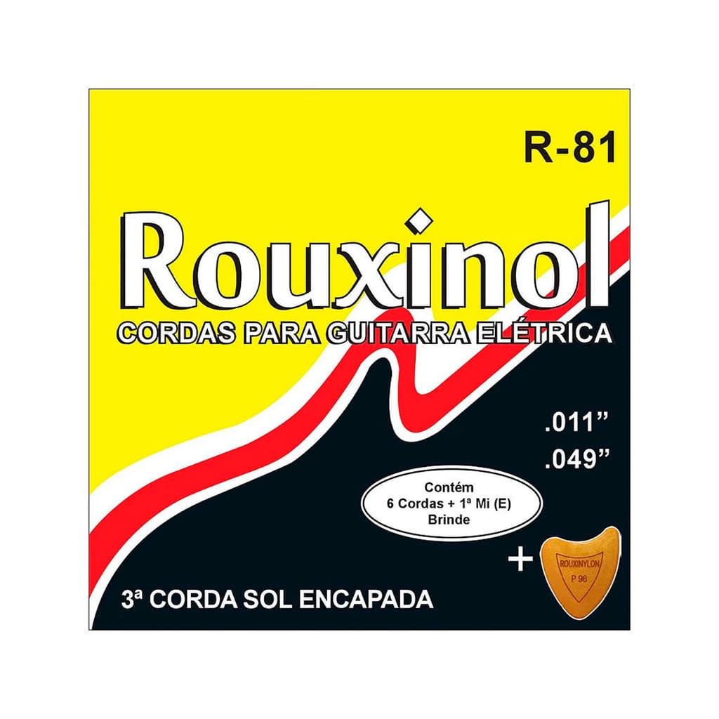 Encordoamento Para Guitarra Aço Rouxinol 011-049 R81