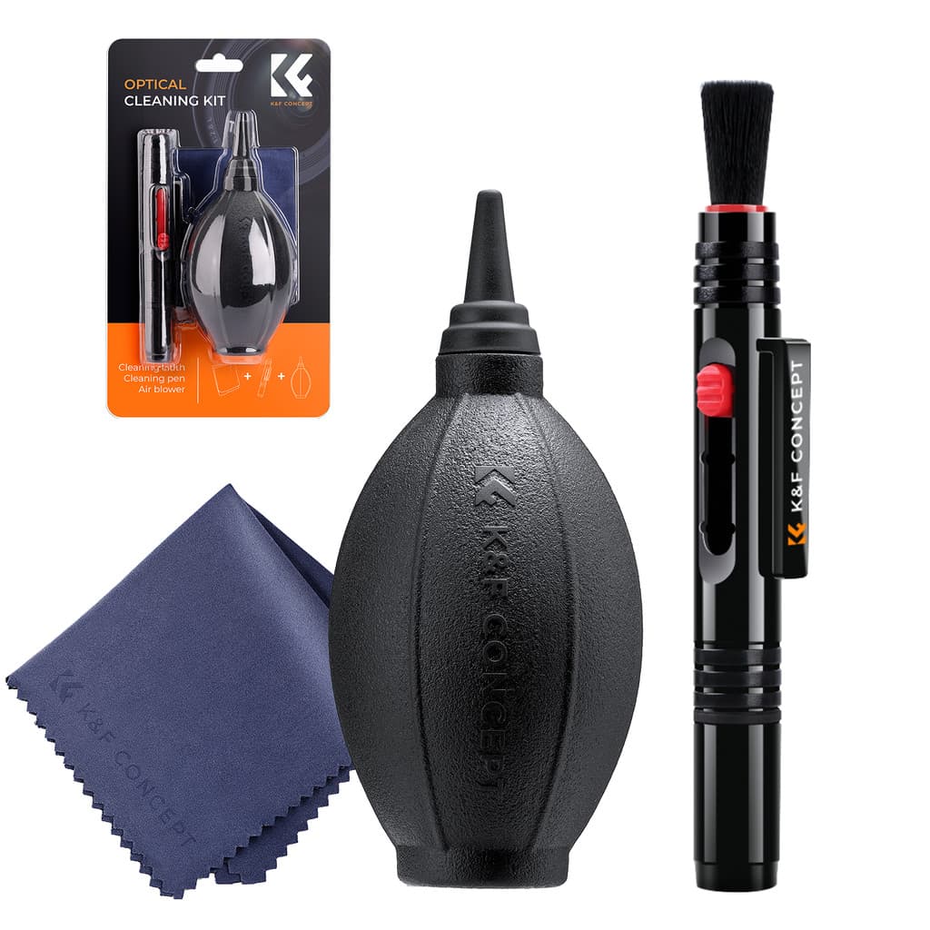 Kit Limpeza Lente Fotográfica Câmera Soprador Pincel Pano